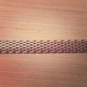 unique mesh sterling silver necklace